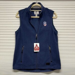 Roots 73 NWT Willowbeach Blue Microfleece NSC Zip Up Vest Size Medium